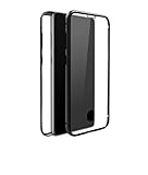 Black Rock - Hülle 360 Grad Glass Case passend für Samsung Galaxy S10 I Durchsichtig Handyhülle, Magnet Verschluss, Cover (Transparent mit schwarzem Rahmen)