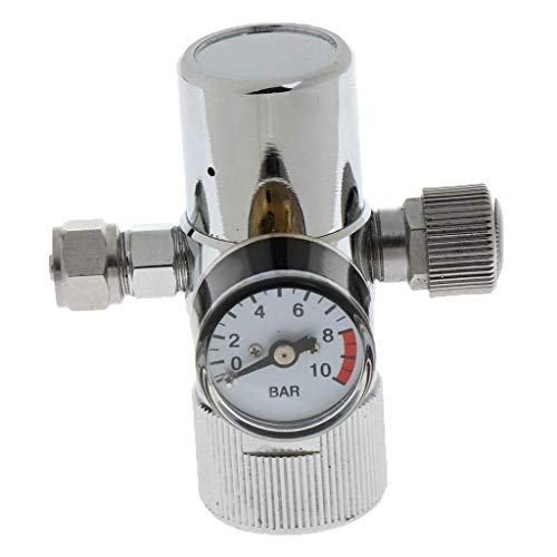 Tubayia CO2 Druckminderer Druckregler Regulator mit Manometer für Aquarium Aquarien