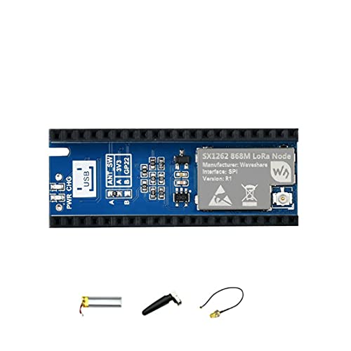 SX1262 LoRa Node Module for Raspberry Pi Pico Series, Support to Connect The TTN, TTS Servers,LoRaWAN Protocol Support, EU868 Band