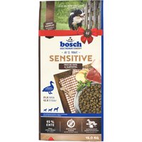 bosch Tiernahrung Bosch HPC Sensitive Ente & Kartoffel, Hundetrockenfutter für ernährungssensible Hunde Aller Rassen, 15 kg