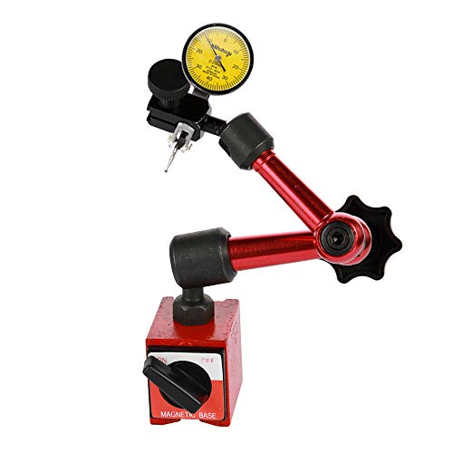 Leepesx Stoßfester, wasserdichter Hebel-Messuhr und flexibler Mini-Magnethalter mit Halterung für Werkzeughalter