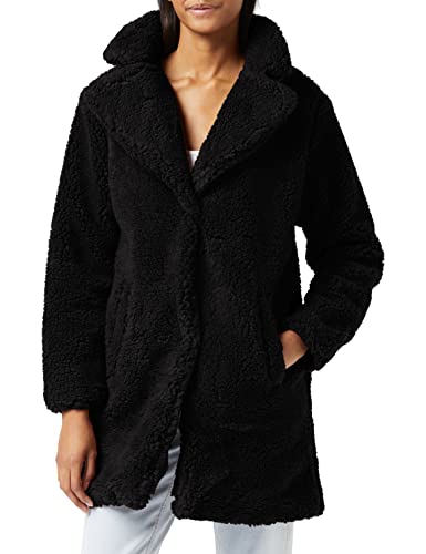 Urban Classics Damen Ladies Oversized Sherpa Coat Mantel, Schwarz (Black 00007), X-Large (Herstellergröße: XL)