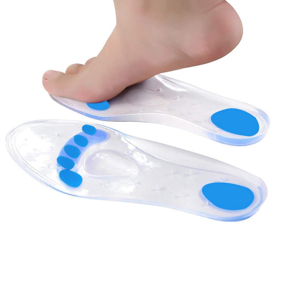 1 Paar Fußmassage-Silikon-Einlegesohlen, Plantarfasziitis, Schuheinlagen für Fußmassage, weiche Gel-Fußgewölbeunterstützung, orthopädische Fußpflege, Metatarsal-Einlegesohlen, Unisex