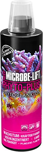 MICROBE-LIFT® - Phyto-Plus | Konserviertes Futterplankton für Korallen und niedere Tiere in jedem Meerwasser Aquarium | Ungekühlt haltbar | Inhalt: 473 ml