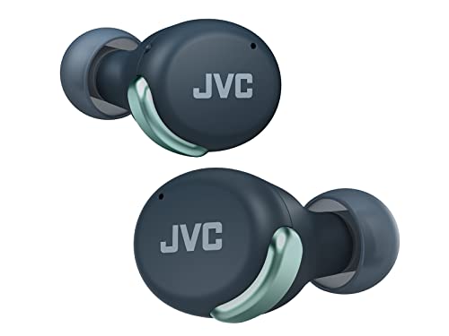 JVC HA-Z330T-G - Kompakte True Wireless Ohrhörer, aktives Noise Cancelling, geringes Gewicht, stylisches Design, BT 5.2, wasserdicht (IPX4), 21 Stunden Spielzeit, Low-Latency Modus für Spiele, (Grün)