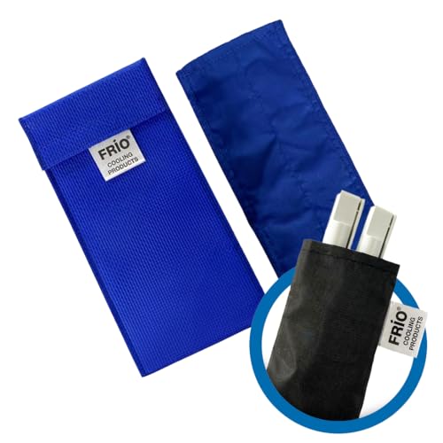 FRIO INSULIN DOPPEL TASCHE in Blau mit NYLON INNEN Tasche, zum Schutz von Metall- und Digitalpens