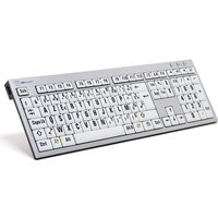 Logickeyboard LargePrint Tastatur USB AERTY Französisch Weiß (LKB-LPRNTBW-AJPU-FR)