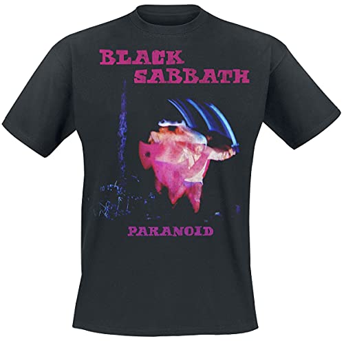 Black Sabbath Paranoid Tracklist Männer T-Shirt schwarz L 100% Baumwolle Band-Merch, Bands