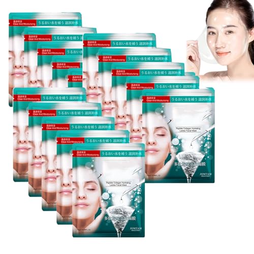 No.1 Japan Peptid Collagen Maske, Peptid Collagen feuchtigkeitsspendende Damen Gesichtsmaske, Japanische Peptid weiße Collagen Maske für Haut voller Kollagen (15pcs)