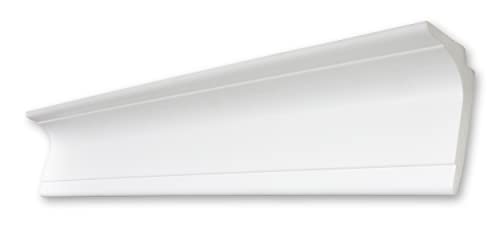DECOSA Zierprofil L100 SASKIA - Multifunktionale Stuckleiste in Weiß - 5 Leisten à 2 m Länge = 10 m - Licht- oder Gardinen-Leiste - Styropor 65 x 100 mm - Für Decke oder Wand