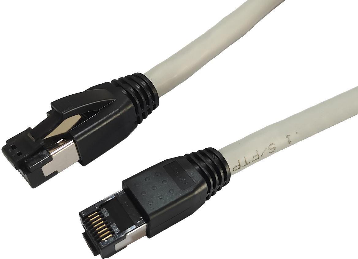 Microconnect MC-SFTP8010. Kabellänge: 10 m, Kabelstandard: Cat8.1, Kabelschirmung: S/FTP (S-STP), Anschluss 1: RJ-45, Anschluss 2: RJ-45, Beschichtung Steckerkontakte: Gold, Datenübertragungsrate: 25000 Mbit/s (MC-SFTP8010)