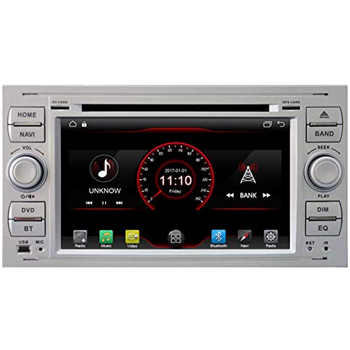 Autosion Android 8.1, Auto-DVD-Player, GPS, Stereo, Navi-Radio, Multimedia, WiFi, für Ford Fiesta 2005 Kuga 2008-2011 S-Max 2007-2009, unterstützt Lenkradsteuerung