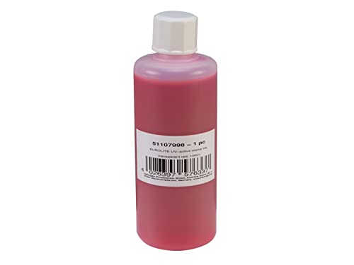 EUROLITE UV-Active Stempelfarbe, Rot transparent, 100 ml