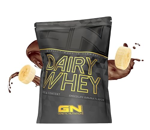 GN Laboratories 100% Dairy Whey Protein Pulver 1000g (Schoko-Banane) – Eiweißpulver zum Muskelaufbau – Proteinpulver für Protein Shake