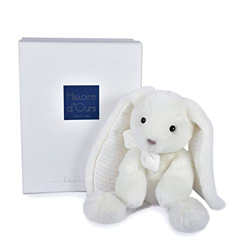 Histoire d'Ours - Plüschtier Hase – weiß – 30 cm – PREPPY CHIC – HO3134