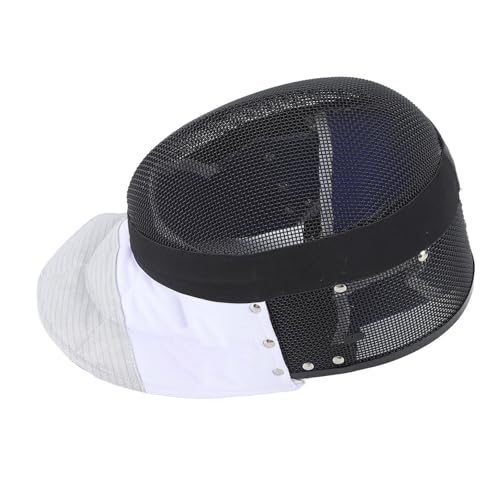 Fechtsportmaske Fechtschutzhelm mit Gepolstertem Latz für Tägliches Training und Wettkampf Schwarze Fechtsportmaske Fechtmaske (S 110cm)