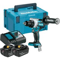 Makita DDF486RTJ - Schraubendreher - schnurlos - 2 Geschwindigkeiten - Bohrfutterschlüssel 13 mm - 130 N·m - 2 Akkus - 18 V (DDF486RTJ)