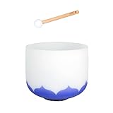 9“ Crystal Singing Bowl Set Lotus 432Hz A - Indigo (Third Eye Chakra)