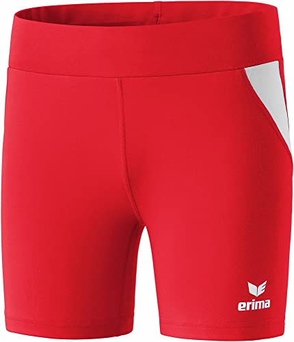 Erima Damen Shorts Tight, Rot/Weiß, 32