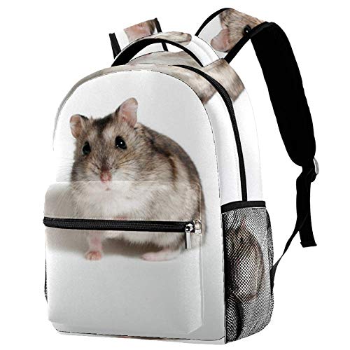 Lorvies niedlicher Hamster-Rucksack, Schulterrucksack, Büchertasche für Schule, Studenten, Reisetaschen