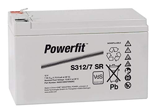 Akku kompatibel Powerfit S312/7 SR 12V 7,2Ah AGM Blei wartungsfrei VDs Notstrom
