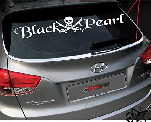 myrockshirt Black Pearl Totenkopf Pirat+ Bonus Testaufkleber Estrellina-Glückstern ®, gedruckte Montageanleitung