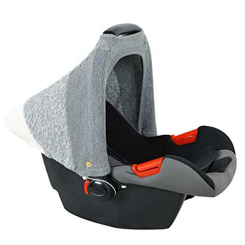 iFCOW Kinderwagen-Abdeckung, gestrickt, atmungsaktiv, für Kinderwagen, Autositz