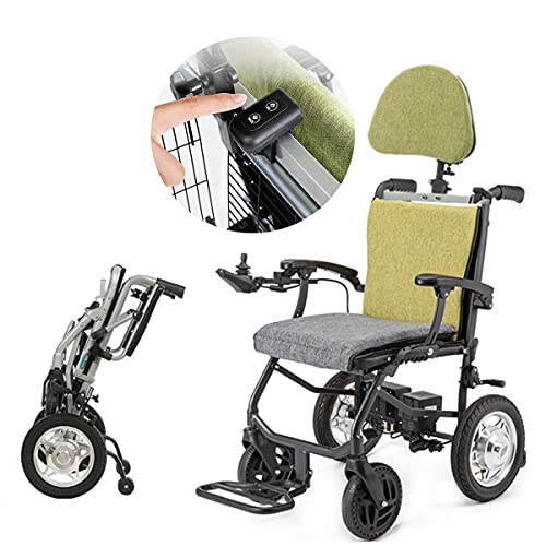 17 kg leichter elektrischer Rollstuhl, zusammenklappbarer automatischer Scooter für ältere und behinderte Menschen, 5,2-AH-Dual-Lithiumbatterie/bürstenloser 300-W-Motor/verstellbare Kop