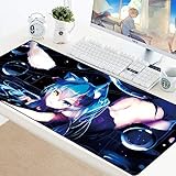 BILIVAN Großes Mauspad für Gamer, Tastaturmatte, Schreibtischschutz, Gaming-Mauspad für PC, Laptop, Anime, Hatsune Miku Pad zu Maus (900 x 400 x 3 mm, 1)