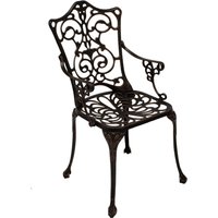 Gartensessel Gartenstuhl Stuhl Metallstuhl Aluminiumguss bronze Jugendstil