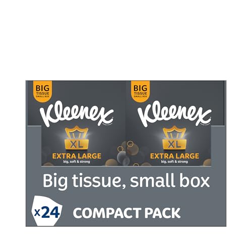 Kleenex Extra Large Gewebe, Compact Pack – 24 Box Pack (1056 Gewebe insgesamt)