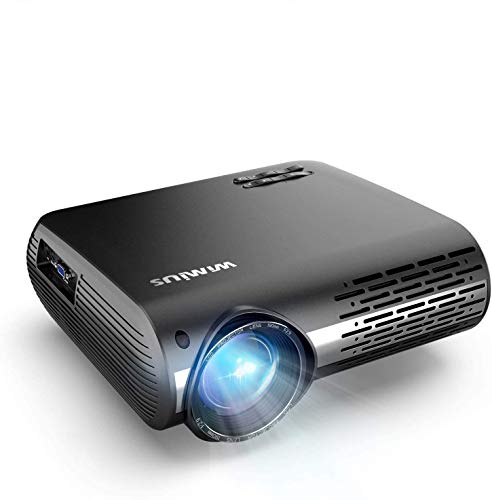 Videoprojektor, WiMiUS 1080P Full HD LED-Projektor mit °Projektor für Smartphone Schwarz