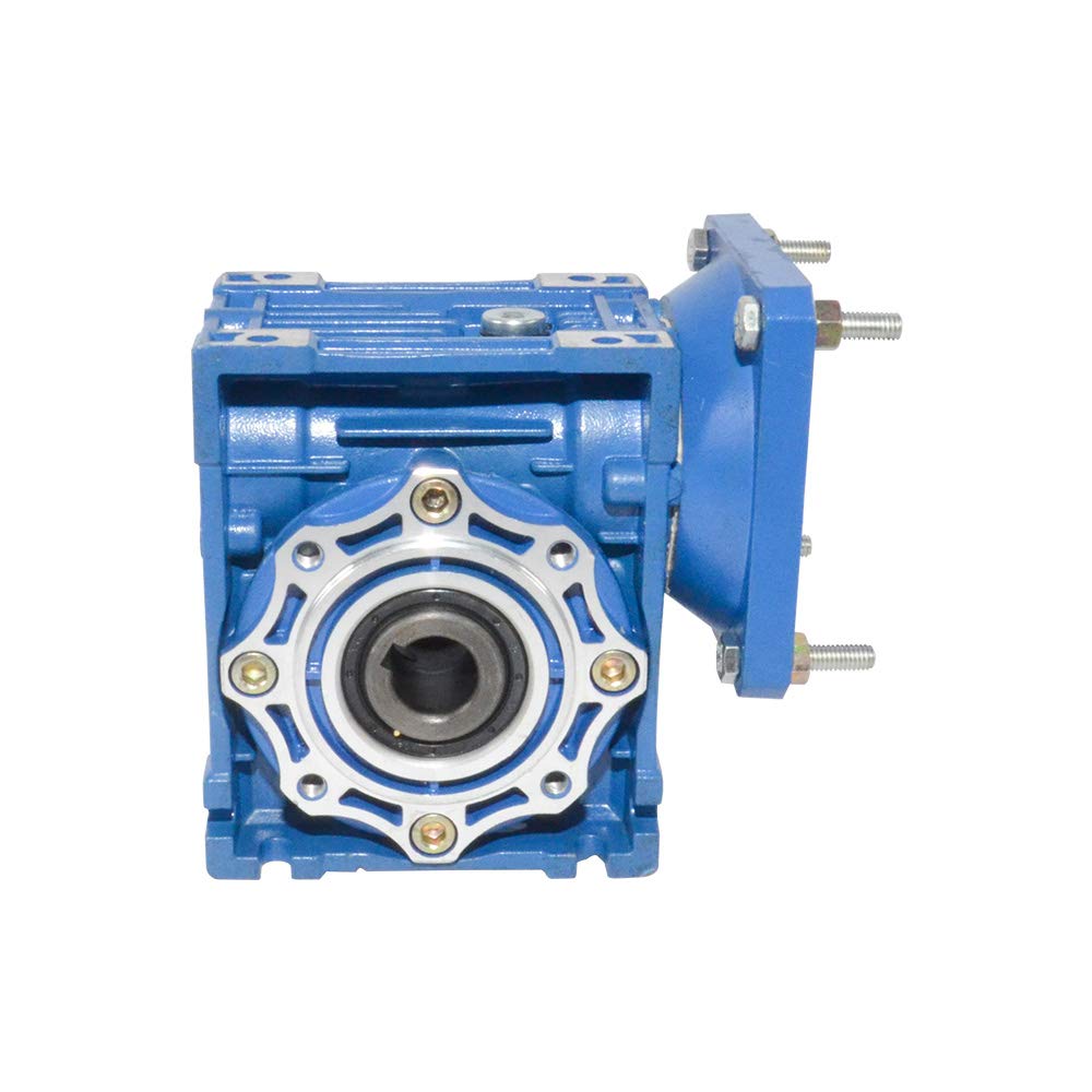 AZSSMUK Schneckengetriebe mit Verhältnis 1/5/7.5/10/15/20/25/30/40/50/60/80/100 für elektrische Tür Mini Kranzug, NMRV 040, Ratio 100