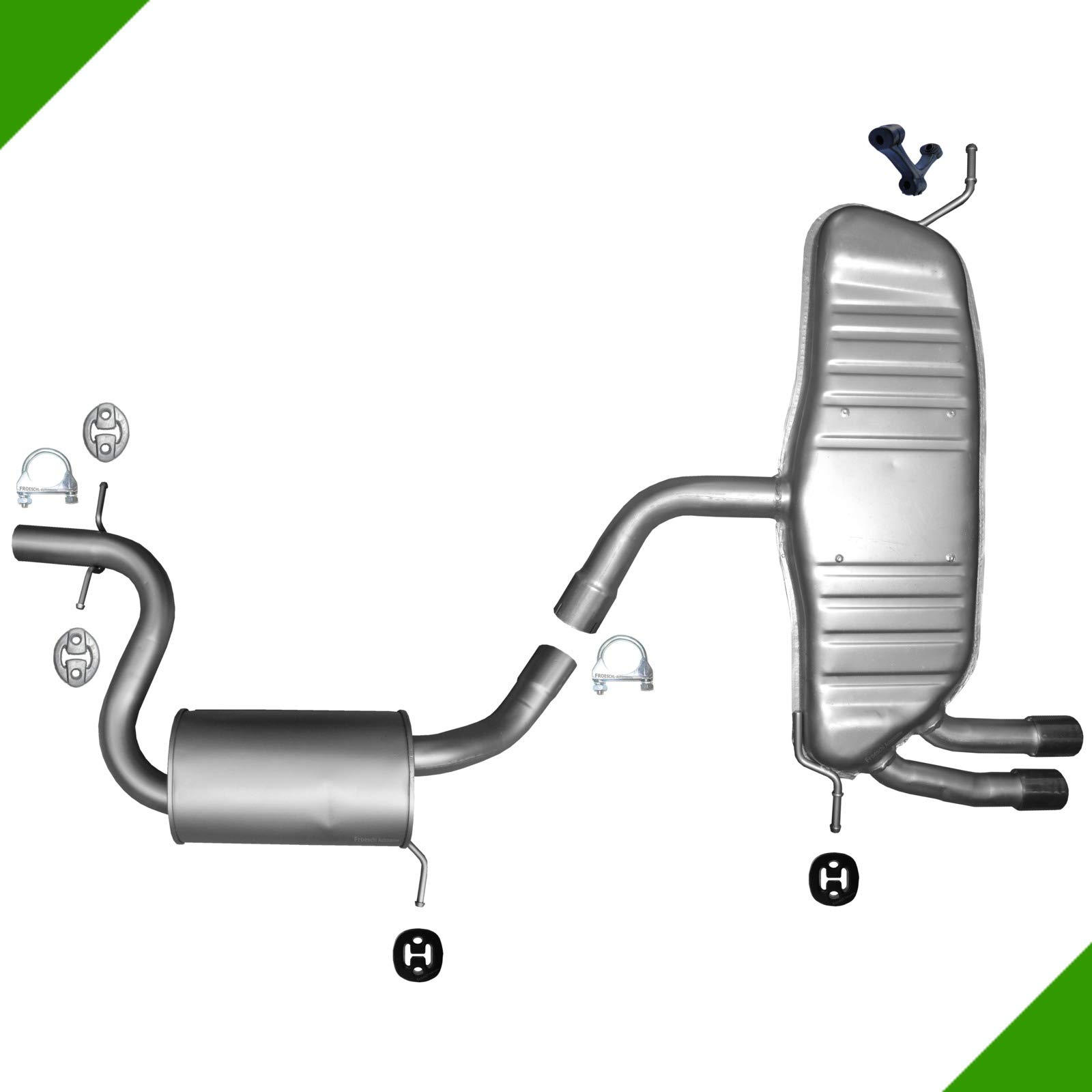 Vw Golf 5 2,0 Gti Mittelschalldämpfer Endschalldämpfer Anbausatz