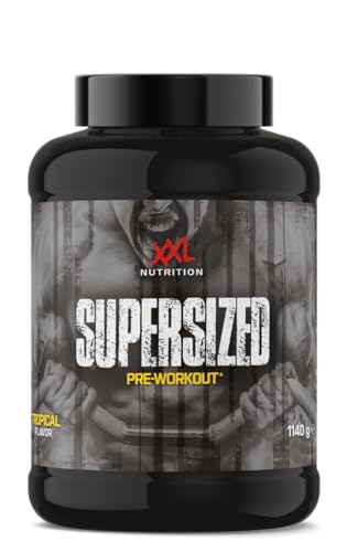 XXL Nutrition - Supersized - Pre Workout Pulver, Pre Workout Booster, Pump Booster 1140 Gramm (30 dosierungen) - Tropical