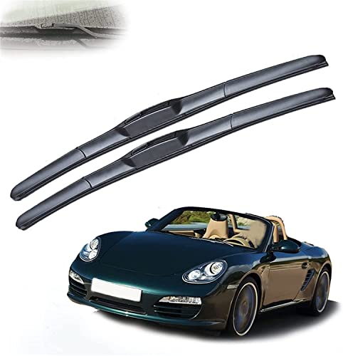 REXGEL Ersatzwischblätter für Porsche Boxster 987 2005-2012, Hute Leistung Gummi Scheibenwischer Wenig Lärm