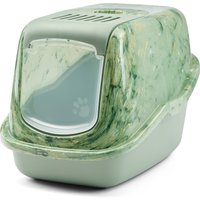 Savic Katzentoilette Nestor Marble - marmor-amazonasgrün / botanisches Grün