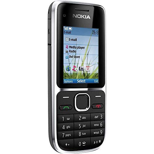 Nokia C2-01 Handy (5,1 cm (2 Zoll), 3,2 Megapixel Kamera) schwarz