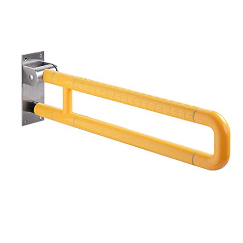 AOOUNGM Toiletten-Haltegriff U-förmiger Edelstahl Badezimmer-Haltegriffe Wandstützgriff für die Toilette Toilettengriffe für Senioren und Schwangere (gelb)