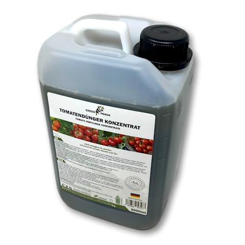 GreenPanda Tomatendünger flüssig - 3L Tomaten Dünger konzentriert - Dünger Tomaten - Tomato fertilizer zur verbesserten Ernte & intensiveren Geschmack (3 Liter)