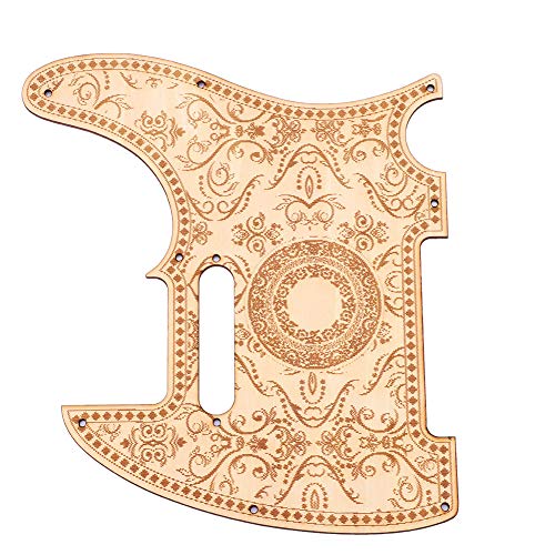 Guitar Pickguard, Ahorn Holz Plate Protector Gravur Vintage Style Schlagbrett Set für TL Guitar Ersatzteile