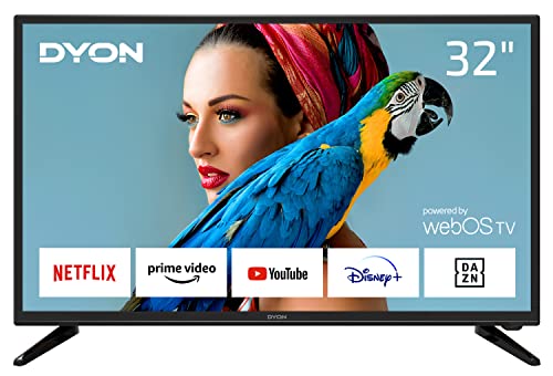 DYON Smart 32 X-EOS 80 cm (32 Zoll) Smart TV (HD, HD Triple Tuner (DVB-C/-S2/-T2), App Store, Prime Video, Netflix, Magic Remote mit Sprach- & Gestensteuerung) [Modelljahr 2021]