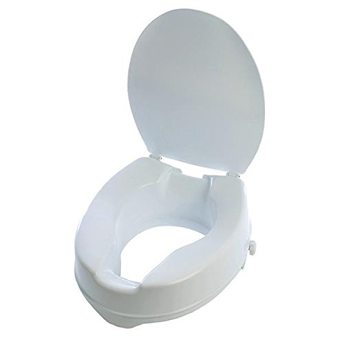 Toilettensitzerhöhung 10 cm mit Deckel und Hygieneausschnitt