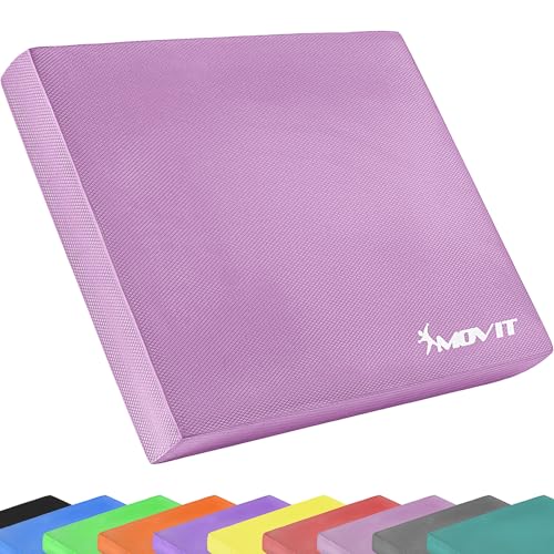 MOVIT® XXL Balance Pad Dynamic Base, 50x40x6cm mit Elastikband, Farbwahl: 10 Farben, Training für Gleichgewicht und Koordination, Gleichgewichtstrainer Balancekissen - pink