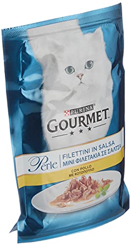 Gourmet Purina Perle Nassfutter für Katzen Hähnchenfilets in Sauce - 24 Beutel à 85g