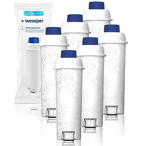 Wessper Wasserfilter für Delonghi Kaffeemaschinen DLSC002, SER3017 & 5513292811 - Kompatibel mit ECAM, ESAM, ETAM Serie (6er Pack)