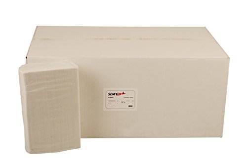 Semy Papierhandtuch, 2-lagig, Z-Interfold, 24,5 x 22 cm, gefaltet ca. 8 cm tief, recycling, 3750 Blatt, 1er Pack (1 x 1 Stück)