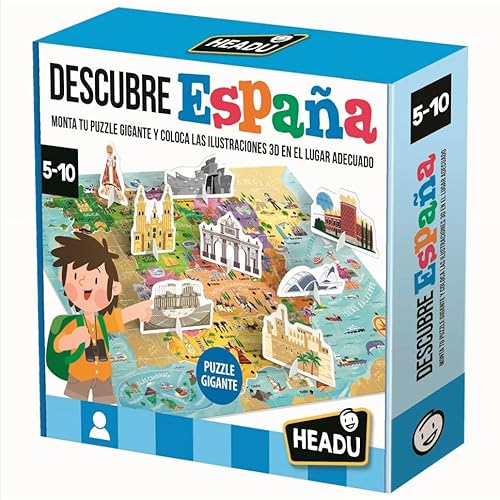 Headu 130014915 Entdecken Sie Spanien. Geographie Kinder pädagogisches Spiel