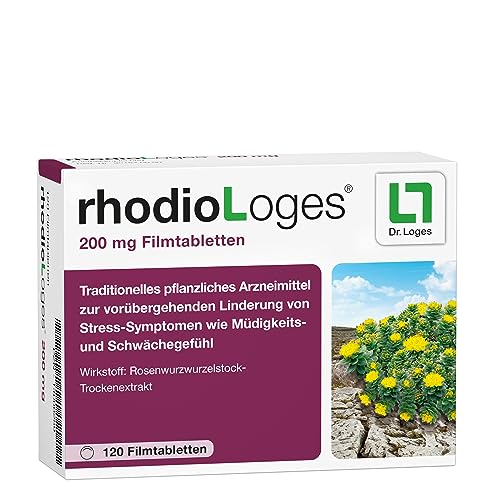 rhodioLoges® - 120 Filmtabletten - Traditionelles pflanzliches Arzneimittel zur vorübergehenden Linderung von Stress-Symptomen