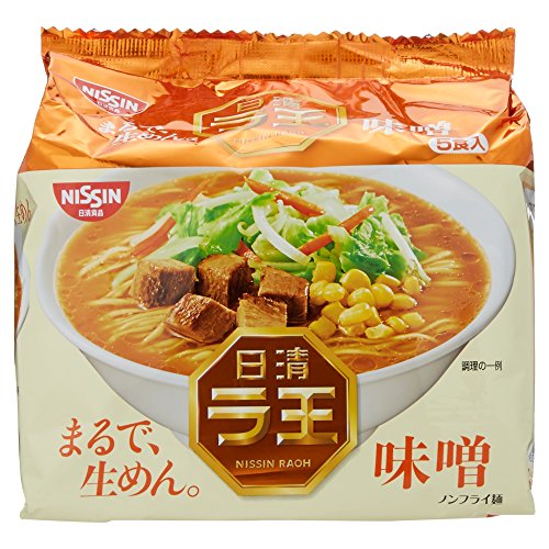 Nissin - Raoh Japanese Instant Ramen Noodles Miso 17.1oz (For 5 Bowls) by N/A
